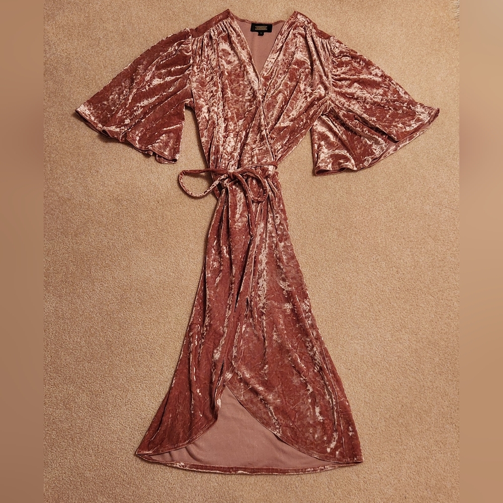 Dusty Pink Wrap Style Dress